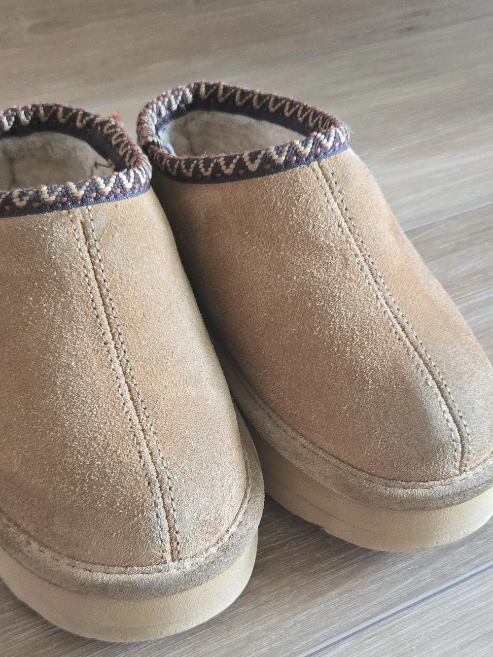Bearpaw Kid’s Tan Suede Slip-On Clog